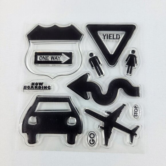 Stamp Lot Clear Stamps Travel Rubber Heidi Swapp Foam Stamps Dots Crafts Scrapbo - Picture 13 of 16